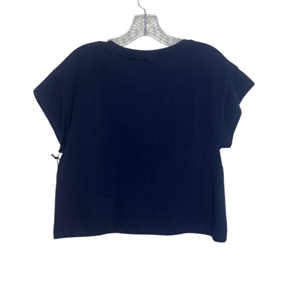 Urban Rebel Vneck Crop Top Womens Large Blue New - Picture 2 of 6